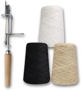Hot Sale Free Sample 3ply Pure Wool Thread Knitting Thread Tufting Yarn Carpet Wool Yarn With Manual Speed Tufting Gun Tool