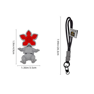 Ciondolo Portachiavi Mostro con Testa di Fiore Stampato in 3D, Statuetta Decorativa per Accessori Moda - Product Image 3