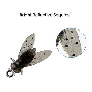 Chaîne de leurre de <span class=keywords><strong>pêche</strong></span> à la mouche réaliste appât souple crochet simple avec Double couche Figure ligne de <span class=keywords><strong>pêche</strong></span> à huit nœuds - Product Image 6