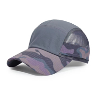 Gorra de Béisbol de 7 Paneles con Malla de Camuflaje, para Adultos, Unisex, Transpirable, con Logotipo Personalizado, para Verano y Actividades al Aire Libre