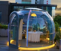 Maison dôme modulaire de luxe tente extérieure en polycarbonate transparent chambre étoile à bulles à 360 degrés