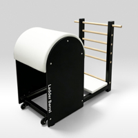 Escalera de Pilates con Base de Acero Estable y Madera de Arce, Color y Logotipo Personalizados, MER Negro Metálico