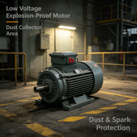 Moteur antidéflagrant basse tension pour applications minières 380V ExdIIBT4 avec protection IP55, bobinage de rotor en cuivre, moteur AC antidéflagrant
