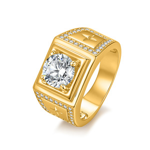 2026 Domineering Hot Style S925 Sterling <b>Silver</b> Square Frame Paved Moissanite Retro Embossed Business <b>Men</b> Wide Fixed <b>Ring</b> - Product Image 1