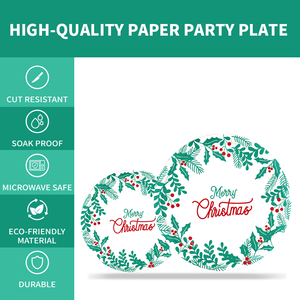 Xieli Assiettes À <span class=keywords><strong>Carton</strong></span> Décoratives Adaptées Aux Besoins Du Client De Feuilles De Houx De Thème De Noël - Product Image 4