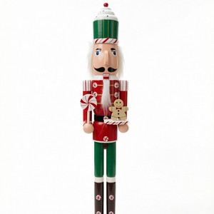 Décoration de Noël Européenne Artisanat Créatif pour la Maison Nouvelle Figurine <span class=keywords><strong>Soldat</strong></span> en Noyer de 90 cm - Product Image 4