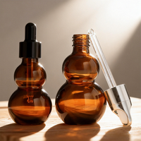Prix de gros usine, étiquette privée imprimée, flacon compte-gouttes en verre de forme fantaisie pour huiles essentielles et soins cosmétiques, 10, 20, 30, 50, 100 ml