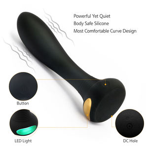 Odeco Interruptor de un solo botón de alta calidad Frecuencia LED Masaje de silicona suave Castidad Vibrador Anal Plug - Product Image 3