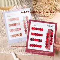 Ensemble de vernis à ongles non toxiques Milan 12 couleurs en flacon avec lampe LED Source exclusive pour les salons de manucure