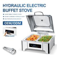 Réchaud de buffet carré simple électrique de luxe d'acier inoxydable pour la restauration de réchauffeurs de nourriture d'hôtel et de restaurant de partie