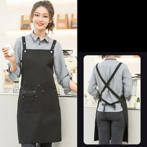 Custom Logo Kitchen Barista Chef Uniform <b>Work</b> <b>Apron</b> for Bar Cafes Shop Grill Restaurant Canvas <b>Aprons</b> - Product Image 6