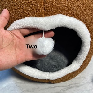 Cama para Mascotas con Diseño de Oso Adorable, Casa para Perros y Gatos, Nido Suave, Cueva Cálida Semicerrada, Cama de Felpa para Gatos en Invierno - Product Image 4