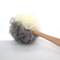Éponge de bain douce et grande, exfoliante, avec poignée, éponge de bain, loofah, brosse