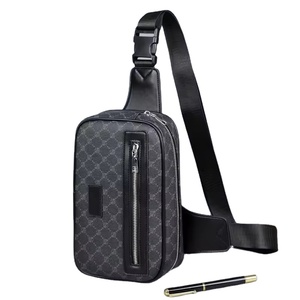 <span class=keywords><strong>Sac</strong></span> de poitrine <span class=keywords><strong>pour</strong></span> <span class=keywords><strong>homme</strong></span> en PU, grande capacité, style <span class=keywords><strong>luxe</strong></span> léger, décontracté et tendance, en stock usine, avec fermeture éclair en PVC - Product Image 3