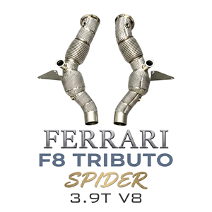 ท่อไอเสียแบบ Vortex SS304 ป้องกันความร้อนสำหรับ Ferrari F8 Tributo Spider 3.9T V8 ชุดท่อไอเสียสมรรถนะสูงแบบติดตั้งได้โดยตรง - Product Image 1