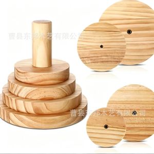 Juego de moldes de cerámica de madera maciza para manualidades, herramienta de prensado para cuencos y platos de cerámica DIY, mango de madera multiusos - Product Image 2