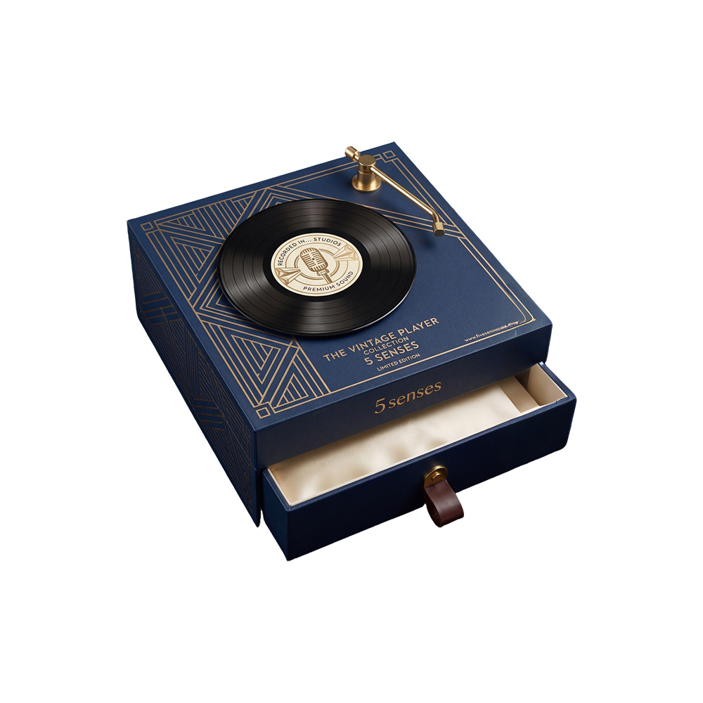 Boîte cadeau personnalisée pour platine vinyle - Style de référence 6