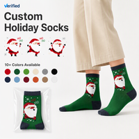 Chaussettes de Noël personnalisées OEM, couleurs variées, chaussettes en coton tricoté jacquard, chaussettes confortables pour homme et femme, pour la vie quotidienne