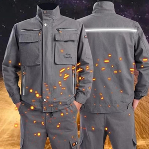 Factory Men's Mechanical Workers Work Clothes Work <strong>Jackets</strong> Long <strong>Pants</strong> Construction <strong>Safety</strong> Work Clothes Uniform Sets