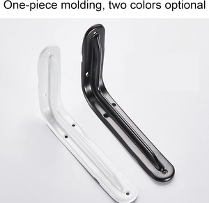 Support en L blanc/noir pour étagères, support <span class=keywords><strong>d</strong></span>'<span class=keywords><strong>angle</strong></span> renforcé monobloc, quincaillerie <span class=keywords><strong>de</strong></span> rangement domestique - Product Image 1
