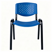 Chaise de formation de bureau en gros, siège en plastique, dossier en métal, empilable, pour visiteurs, personnel et salles de conférence