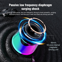 Altavoz Bluetooth Magnético TWS 2 en 1 con LED RGB Inteligente y Soporte para Teléfono