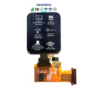โมดูลจอแสดงผล Kingtech OEM MIPI Interface 368x448 350nits แบบสัมผัส สำหรับสมาร์ทวอทช์และอุปกรณ์พกพา ขนาด <span class=keywords><strong>1.78</strong></span> นิ้ว จอ IPS TFT LCD รูปทรงสี่เหลี่ยม - Product Image 1