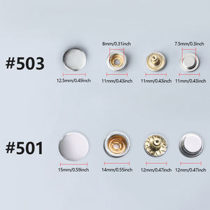 160pcs Per Pack <strong>Metal</strong> Snap Fasteners <strong>Button</strong> Press Studs Installation Tools Kits for Leathercraft Clothes &amp; Garment Bags - Product Image 4