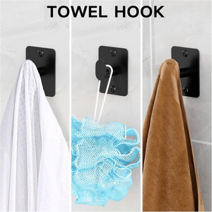Set di Accessori per Bagno Nero Opaco, <span class=keywords><strong>Portasciugamani</strong></span> da 24 Pollici, Ganci per Asciugamani <span class=keywords><strong>e</strong></span> Accappatoi, Porta Carta Igienica da Parete - Product Image 6