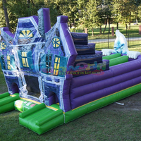 Maison de rebond gonflable géante en plein air commerciale citrouille halloween thème moonwalk sautant château gonflable pour enfants adultes fête