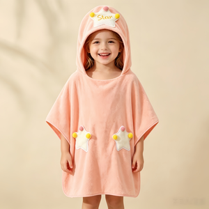 Poncho de bain pour enfants, serviette de bain à séchage rapide, microfibre douce absorbante, <span class=keywords><strong>peignoir</strong></span> pour garçons et filles, idéal pour un cadeau - Product Image 2