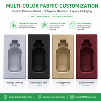Plateau thermoformé multicavités en tissu laminé, insert d'emballage blister personnalisé pour coffret cadeau de bouteille de liqueur