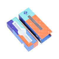 Stylo à huile avec Logo personnalisé biodégradable, boîte d'emballage en papier résistant aux enfants avec fenêtre d'affichage et Insert