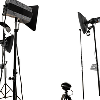 Patton 200W Iluminación Profesional para Estudio de Audio y Video DMX 512 Luces LED de Pie con Programas Automáticos, Aluminio Fundido a Presión, Protección IP33 para TV