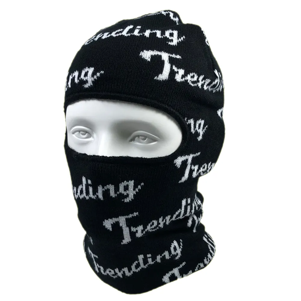 Tudo sobre impressão logotipo mens facemask 1 buraco de alta qualidade balaclava 100% acrílico caps crânio ao ar livre personalizado impresso máscara de esqui