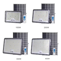 Lampu Sorot Jalan Tenaga Surya LED Berkualitas Tinggi CE IP67 300W 400W ABS dengan Remote Control, Pemasangan di Dinding