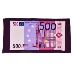 Serviette de plage avec drapeau des États-Unis, du Royaume-Uni et du Canada Serviette de plage tropicale turque de luxe de style moderne avec design dollar européen - Product Image 6