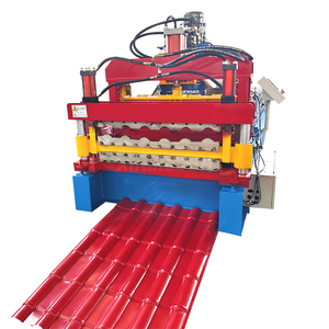 Bảng điều khiển kim loại tráng men ngói mái cuộn tạo thành máy tráng men kim loại mái ngói Máy làm - Product Image 1