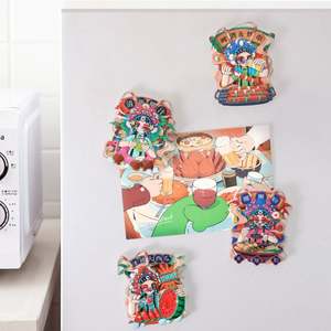 Nuevo Imán Magnético 3D Original Ecológico para Refrigerador con Personajes de la Ópera de Pekín, Comida Fría, Brochetas, Sandía Helada Grande de Resina - Product Image 1