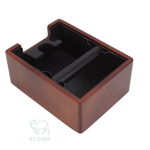 Caja de desecho de madera de acacia para café expreso con barra de golpeo extraíble, herramientas profesionales para barista para el hogar o cafetería - Product Image 2