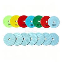 Disque de polissage diamanté alvéolé de qualité supérieure 4'' (100 mm), abrasif humide à liant résineux pour granit, marbre, pierre, grain 50-3000
