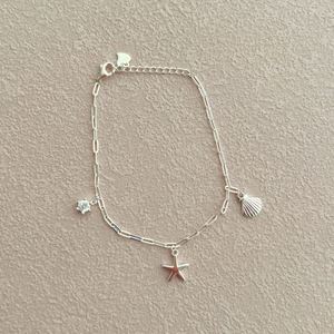 Dylam Charm Design Fine Top Jewelry 925 Sterling Silver Rhodium Plated Link Chain 5A Zirconia Ocean <b>Shell</b> Starfish <b>Bracelets</b> - Product Image 5