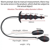 Vibromasseur Gonflable, Plug Anal en Silicone, Dilatateur à Boule de Perles, Jouets Sexuels Réglables et Gratuits pour Adulte, Massage de la Prostate pour Homme, Sexy
