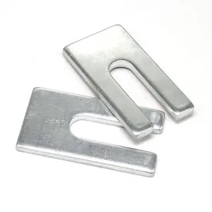 Puertas y ventanas Cuñas de metal Arandela ranurada Espesor 1mm 2mm 3mm 5mm Empaquetador de herradura de aluminio