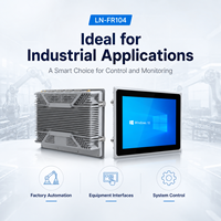 Computadora con Pantalla Táctil de 10.4 Pulgadas Sin Ventilador, CPU J6412 N100 I3-4005U, Doble LAN, COM, USB, HD, HMI, Panel de Control Industrial