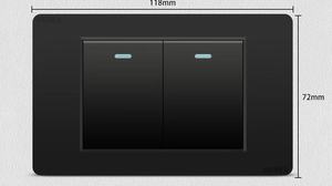 Prise murale américaine standard Type-C 20W à 3 <span class=keywords><strong>prises</strong></span> avec 1 port USB et 1 port USB-C, noire, style américain, ignifuge et sécurisée pour la maison - Product Image 3