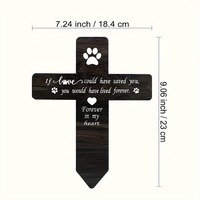Plaque funéraire commémorative en bois pour animaux de compagnie avec design Art déco pour la décoration de cimetière ou de jardin