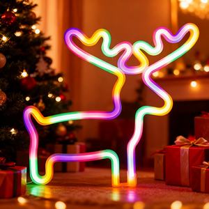 Buon natale insegna al Neon dimmerabile LED luci al Neon per il nuovo anno natale decorazione della parete del mercato del negozio di casa - Product Image 2