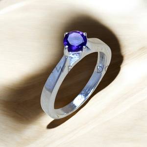 925 Sterling Silver Amethyst Gemstone Ring Featuring Unique Original Jewelry Design Fine Handmade Rings Wholesale Bulk <b>Supply</b> - Product Image 1