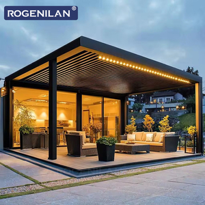 Pergola Bioclimatica Motorizzata in Alluminio Impermeabile Personalizzata per <span class=keywords><strong>Esterni</strong></span>, Gazebo da Giardino della Fabbrica Rogenilan - Product Image 3